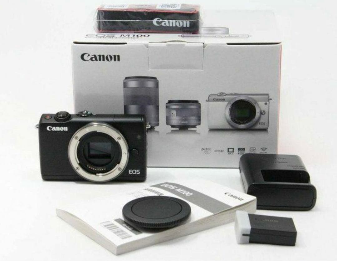 Canon EOS M100 ボディ ブラック+22mmブラック