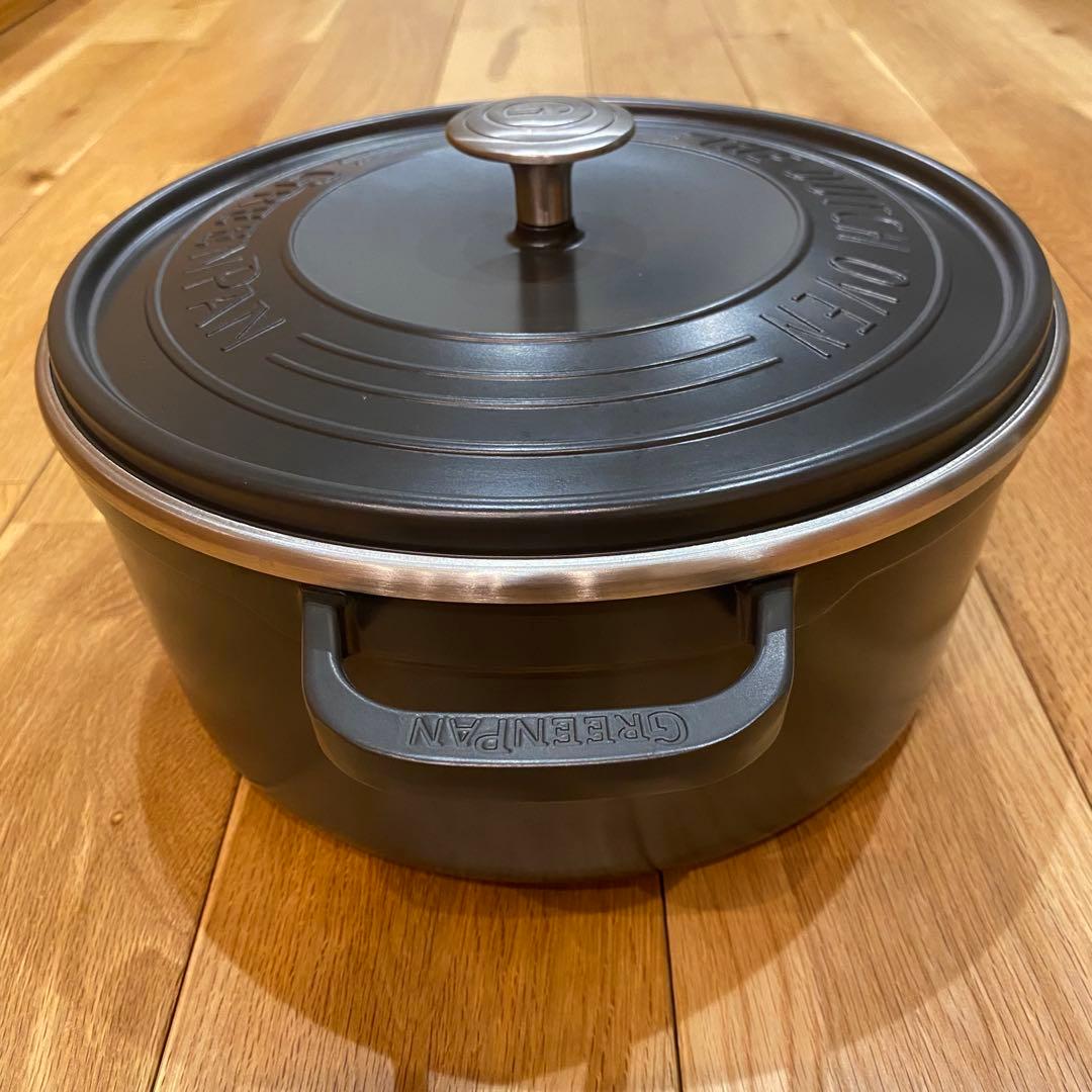 グリーンパンGREENPAN 両手鍋フェザーウェイト ココットラウンド 26cm
