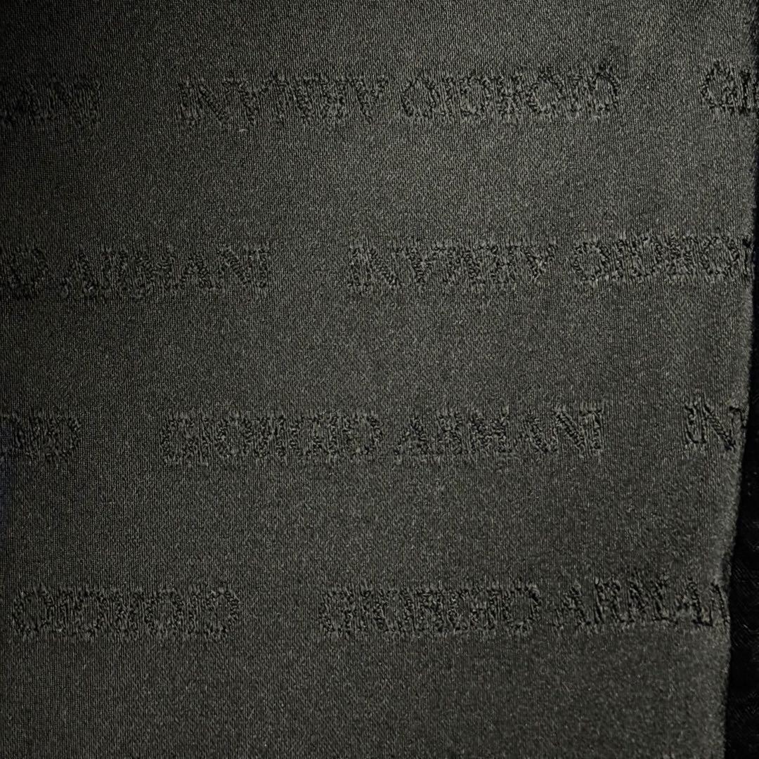 【極美品】ジョルジオアルマーニ トートバッグ レザー 裏地 ロゴ総柄 ネイビー