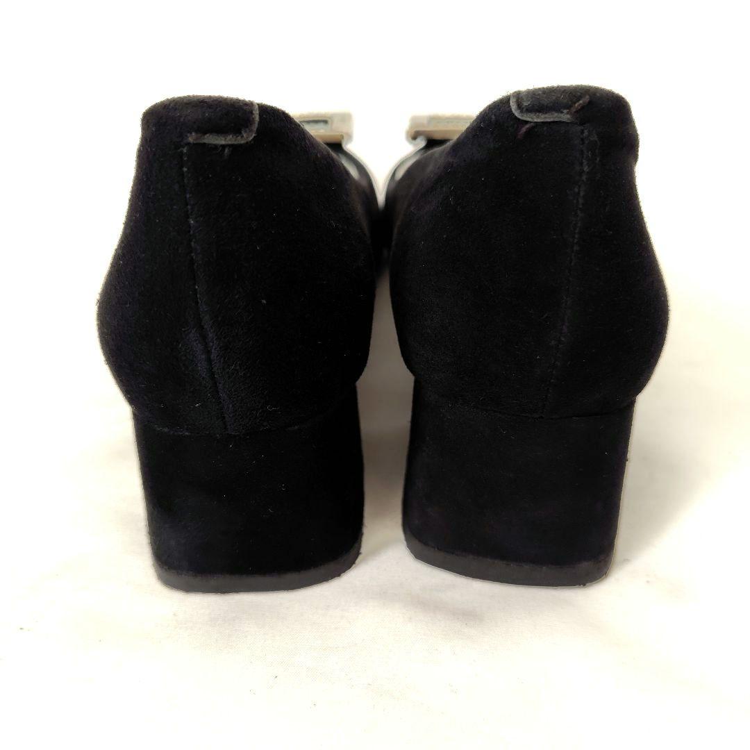 ☆PRADA【プラダ】スクエア ビジュー アクセサリー パンプス 黒