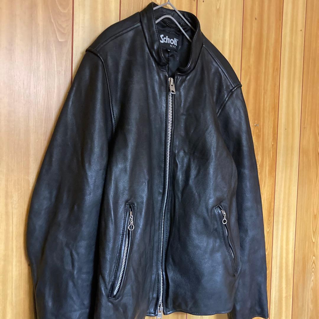 希少・美品　schott　レザージャケット シングルライダース 羊革
