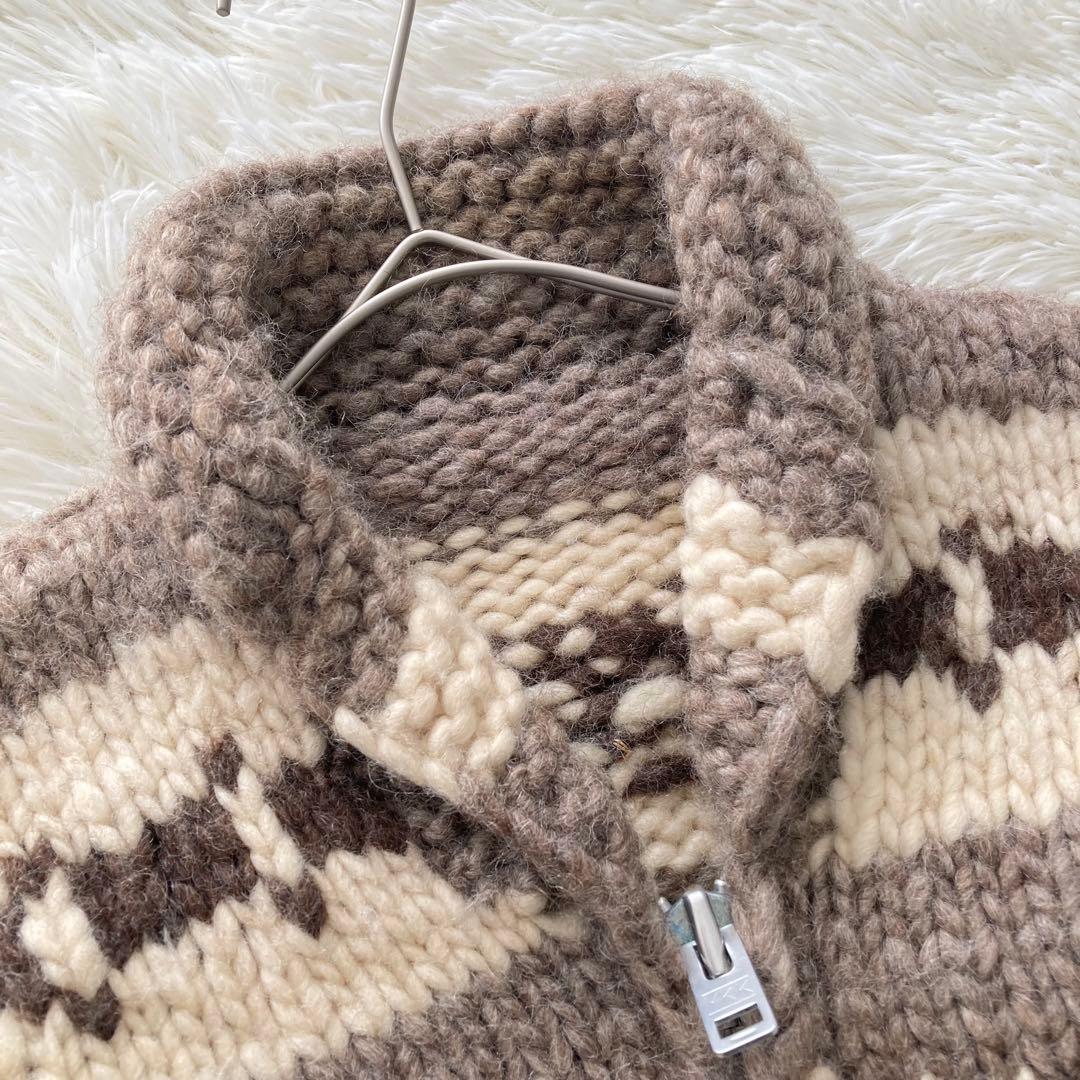 カデュマウス カウチンセーター ジップアップ イーグル カナダ製