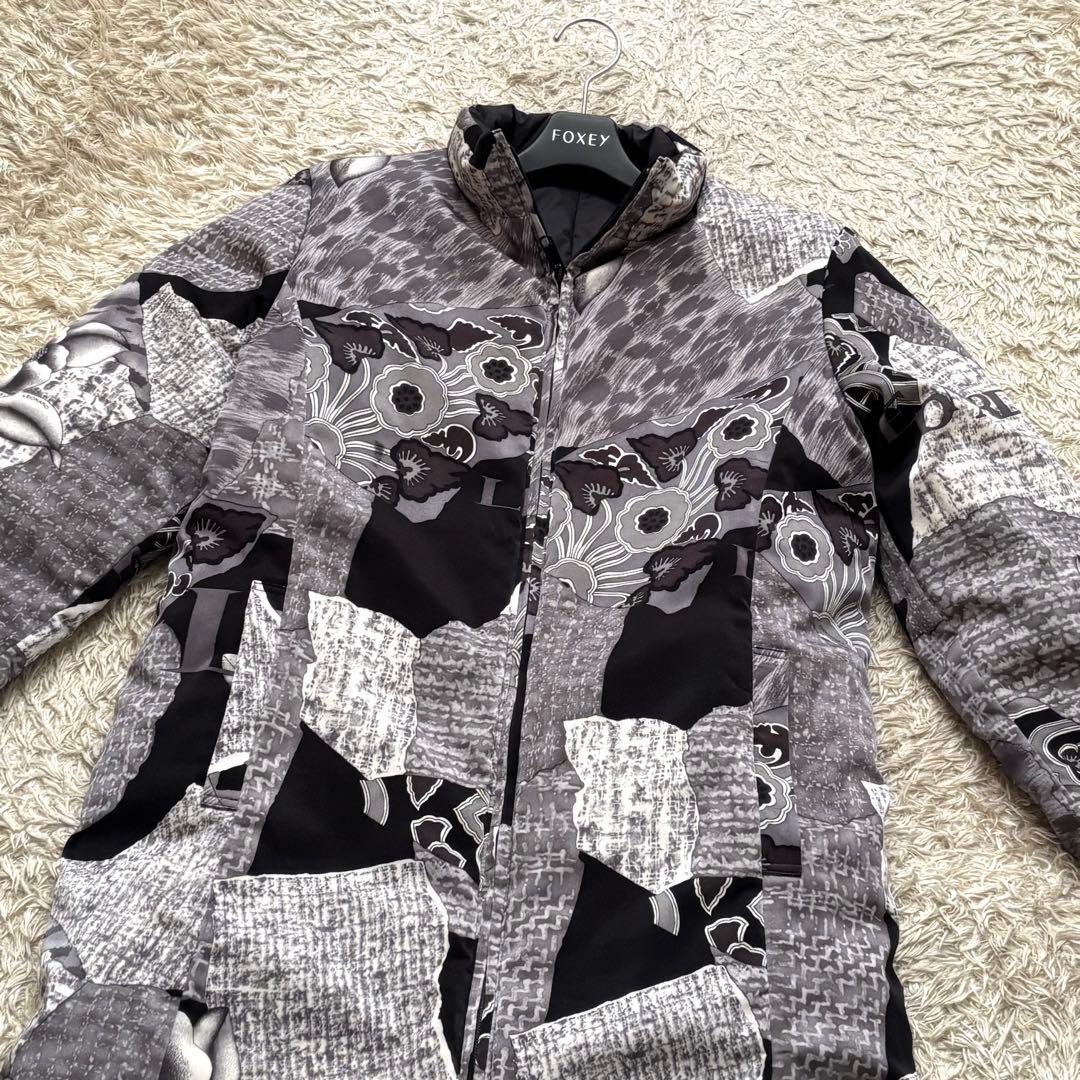 大きいサイズ　希少　LEONARD　リバーシブル　ロングダウンコート　花柄　L