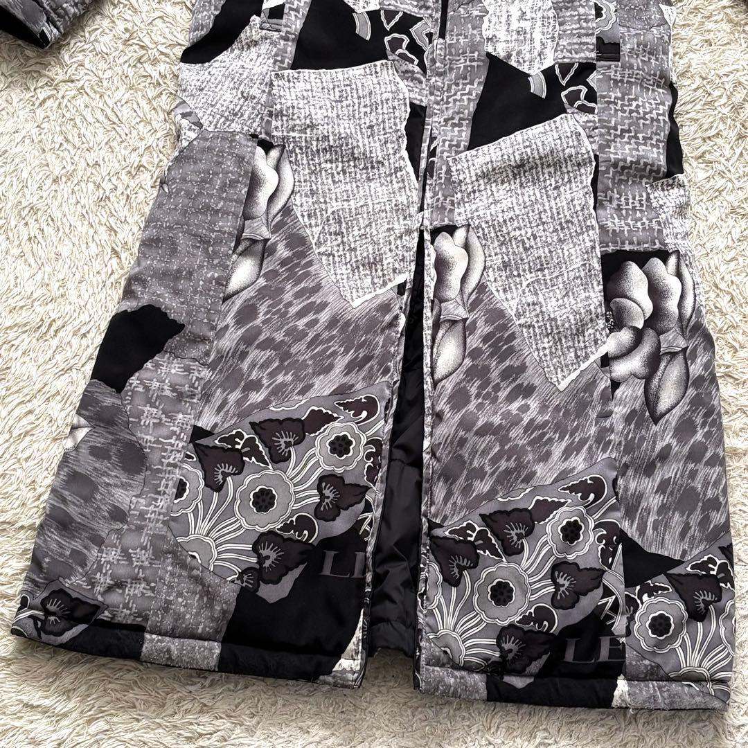 大きいサイズ　希少　LEONARD　リバーシブル　ロングダウンコート　花柄　L