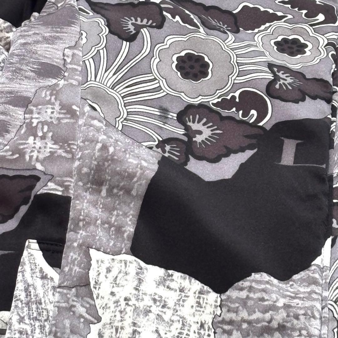 大きいサイズ　希少　LEONARD　リバーシブル　ロングダウンコート　花柄　L