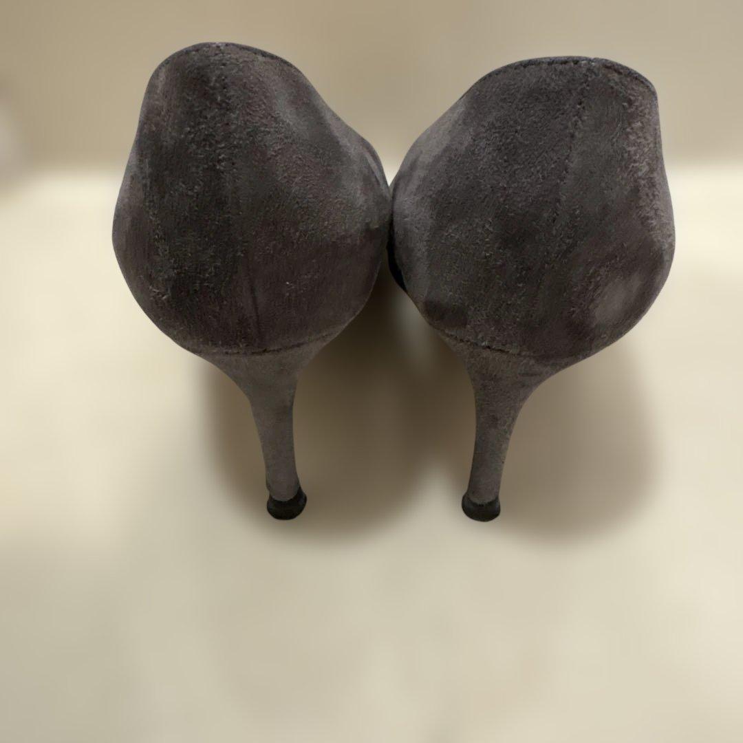 Gianvito Rossi♡ グレー スエード ポインテッドトゥ ハイヒール