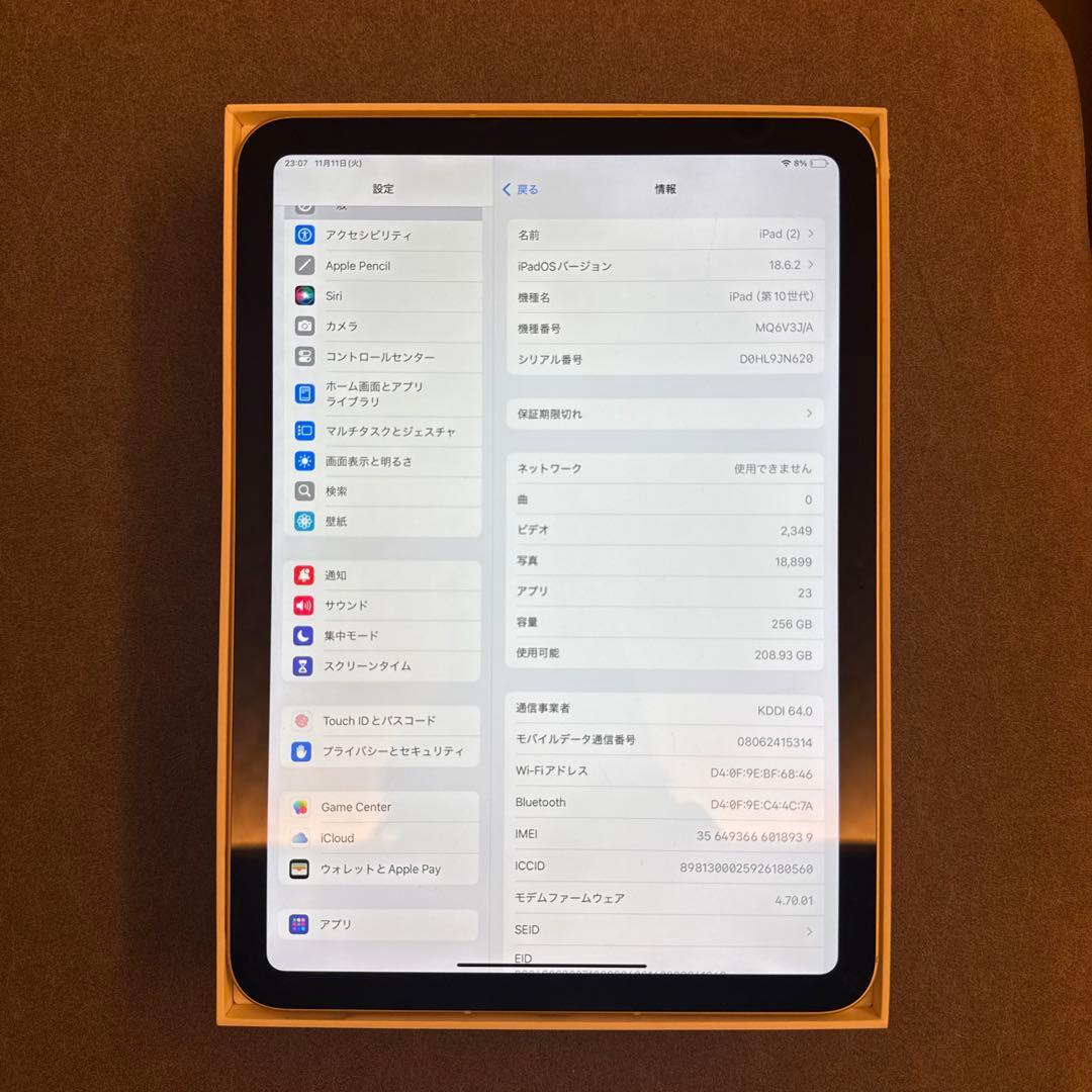 iPad (第10世代) イエロー 10.9インチ 本体　256GB