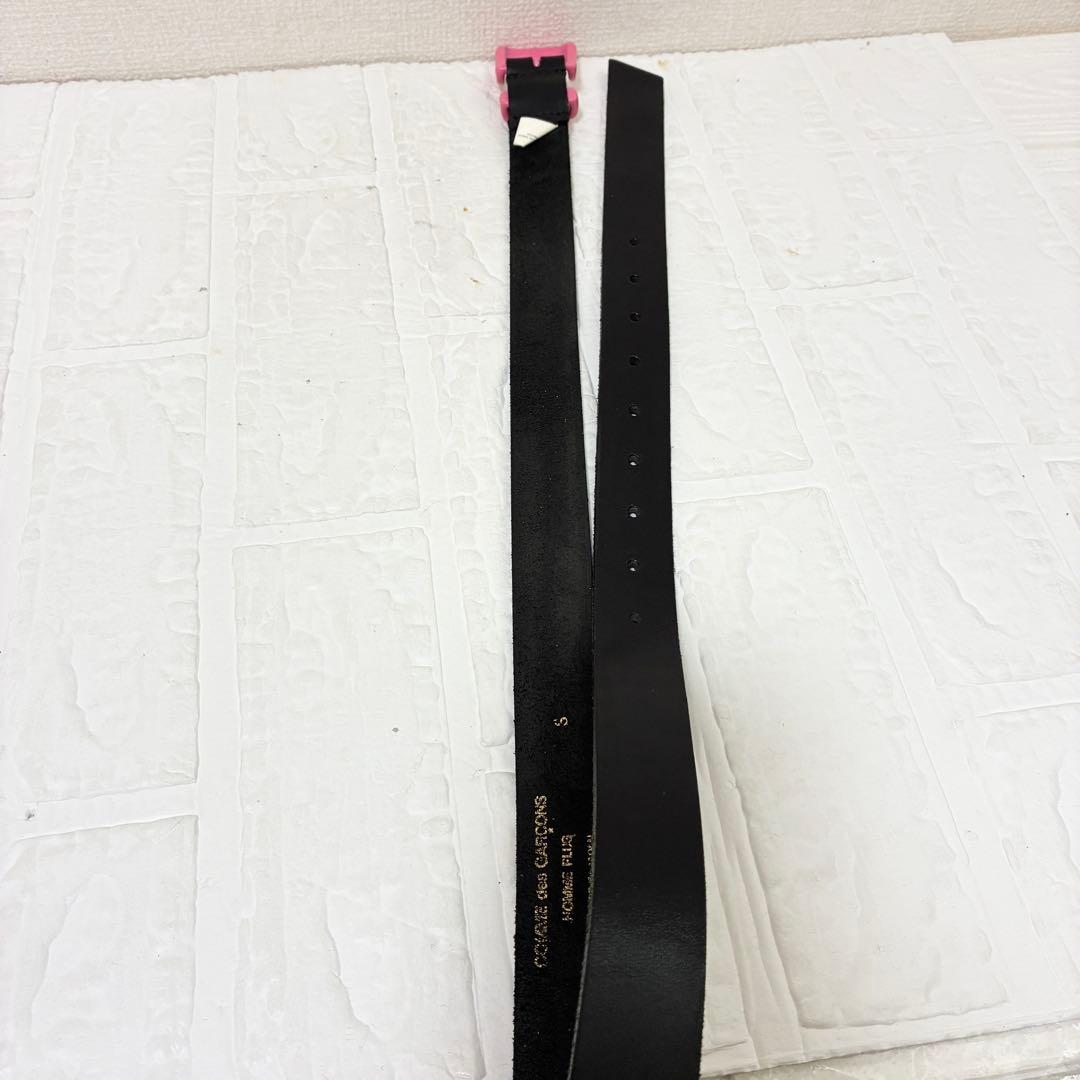 コムデギャルソンオムプリュス ショーアイテムベルトピンク　ブラック　S