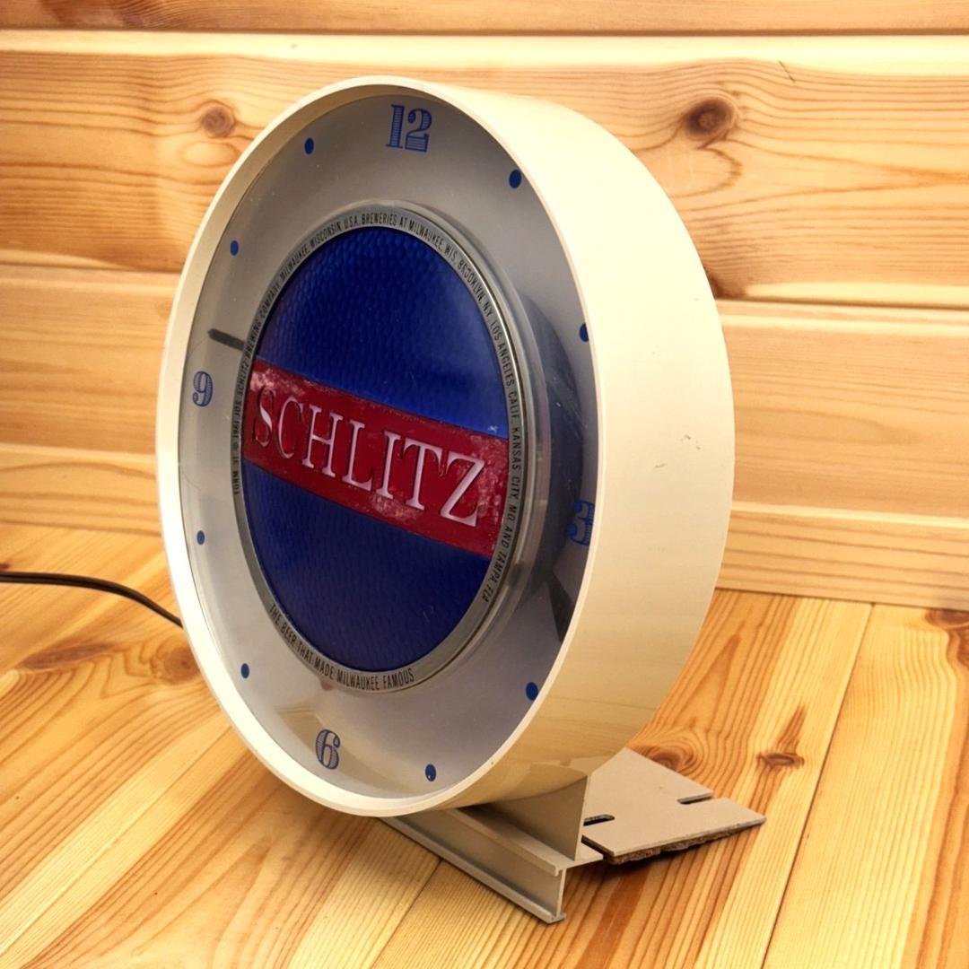 SCHLITZ シュリッツ ライトサイン 時計 ビール ビンテージ 照明 バー