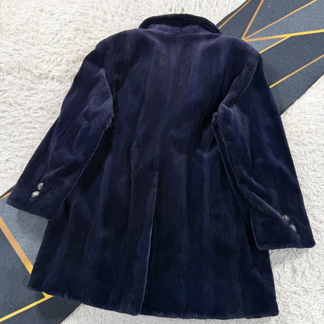【メンズ】サガミンク シェアードミンク ネイビー コート 毛並み◎なめし柔らか
