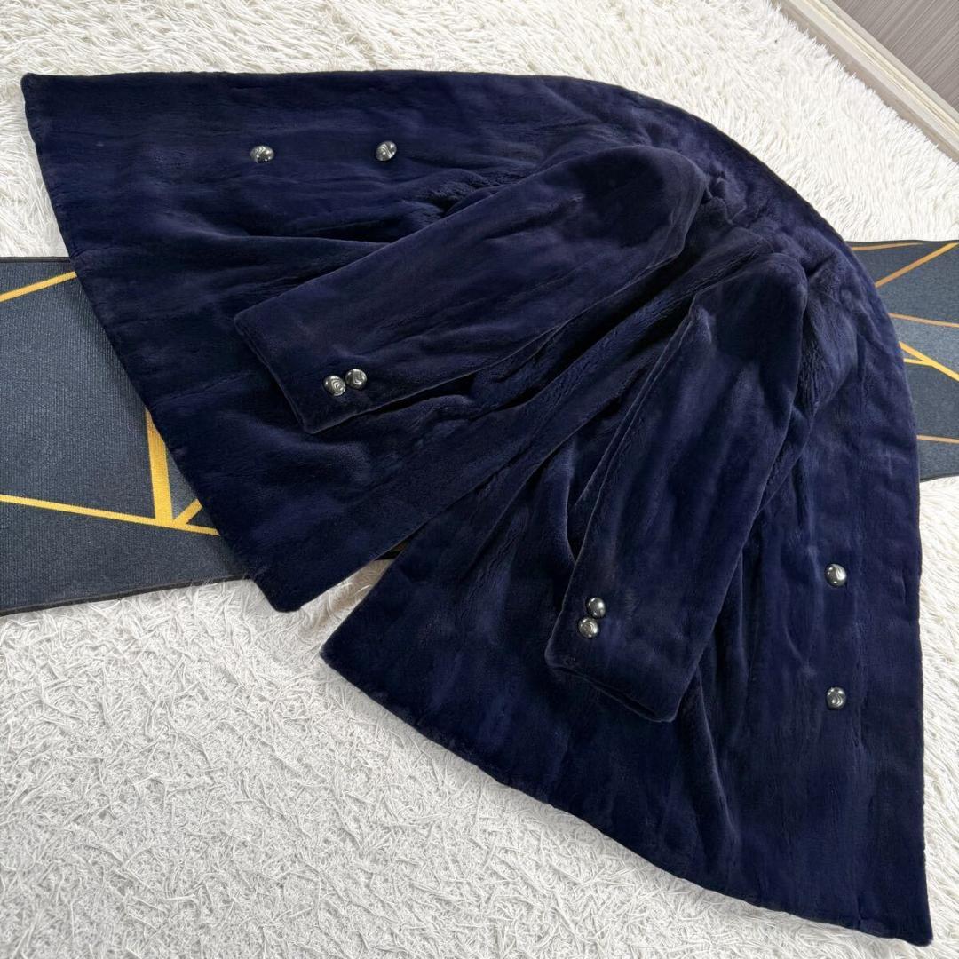 【メンズ】サガミンク シェアードミンク ネイビー コート 毛並み◎なめし柔らか