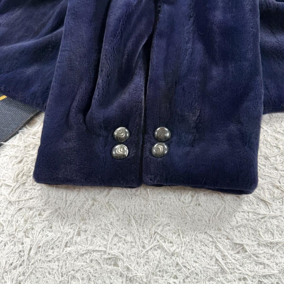 【メンズ】サガミンク シェアードミンク ネイビー コート 毛並み◎なめし柔らか