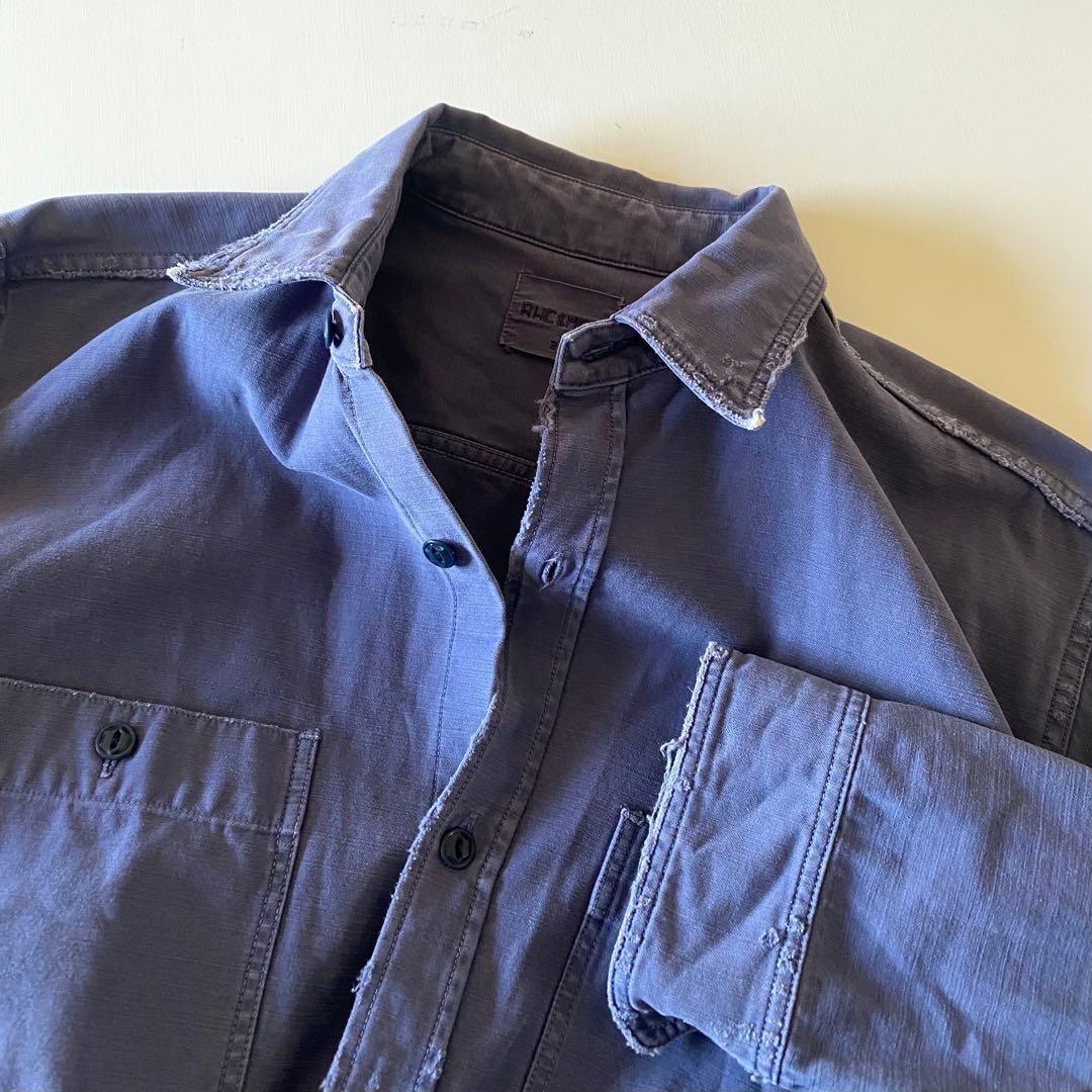 RHC × MAS ロンハーマン 別注 ミリタリーバックサテンシャツ 定価3万程