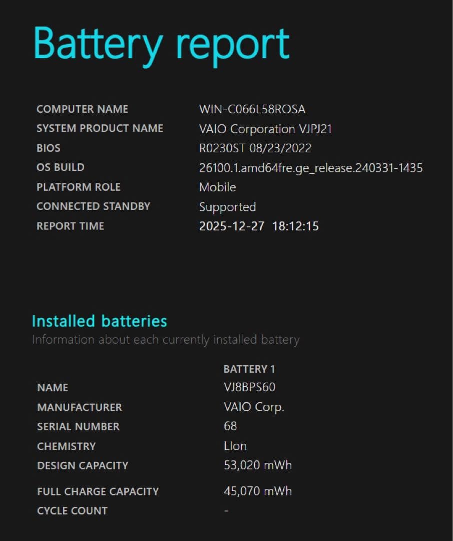 VAIO Pro VJPJ218/メモリ16GB/office2024