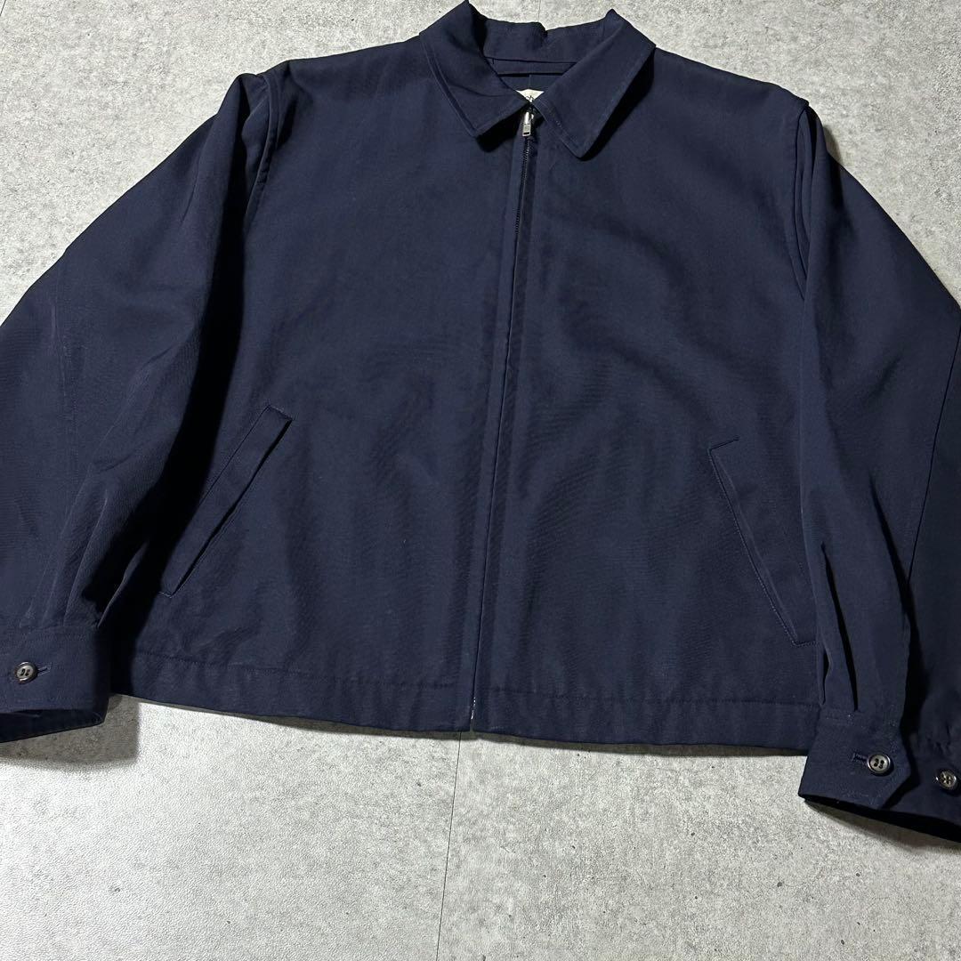 AD1991ローブドシャンブルコムデギャルソン ウール ジップブルゾン ネイビー