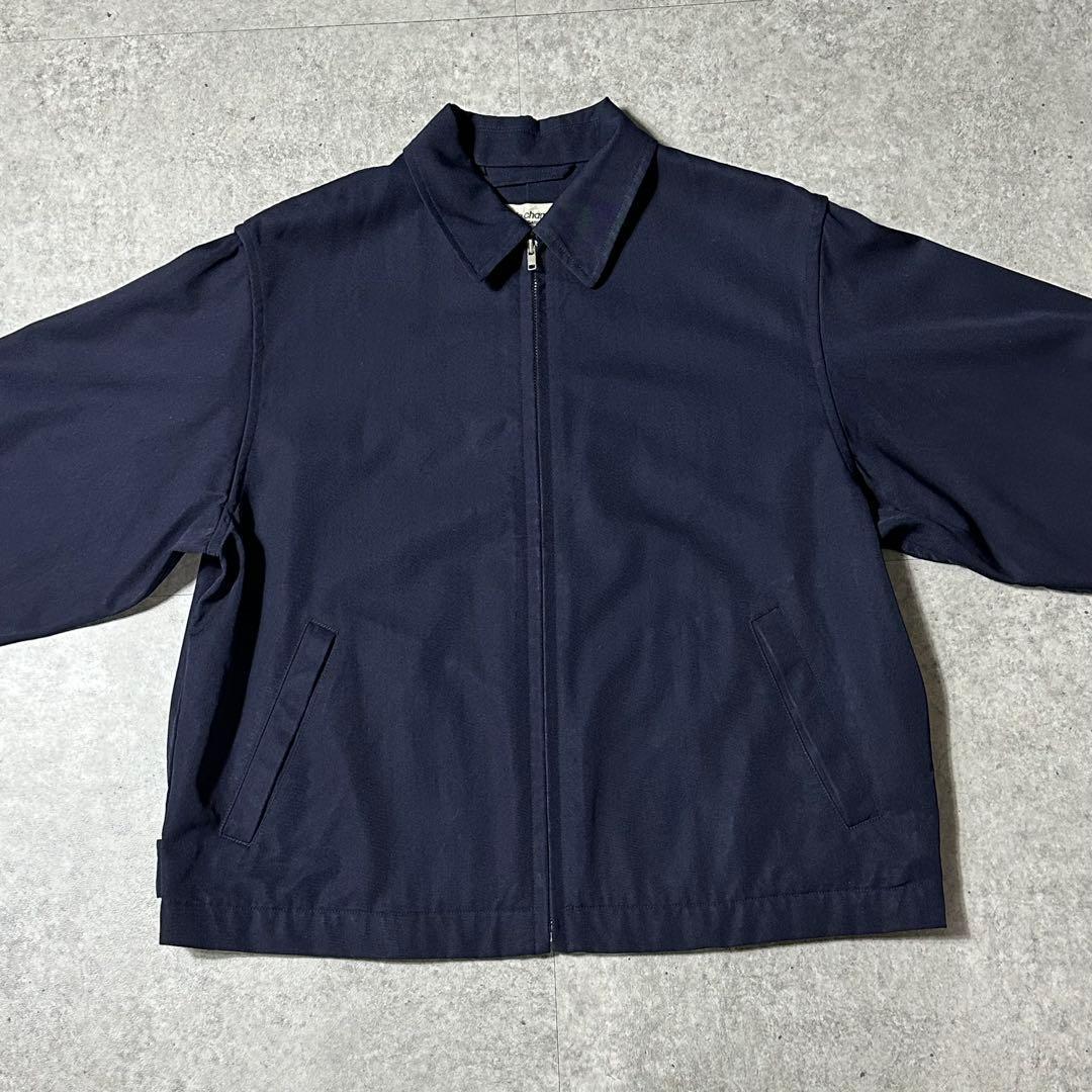 AD1991ローブドシャンブルコムデギャルソン ウール ジップブルゾン ネイビー