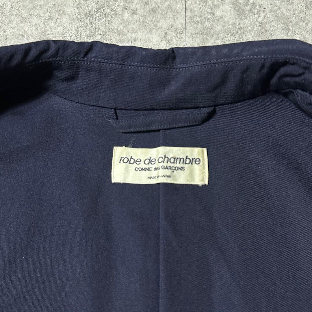 AD1991ローブドシャンブルコムデギャルソン ウール ジップブルゾン ネイビー