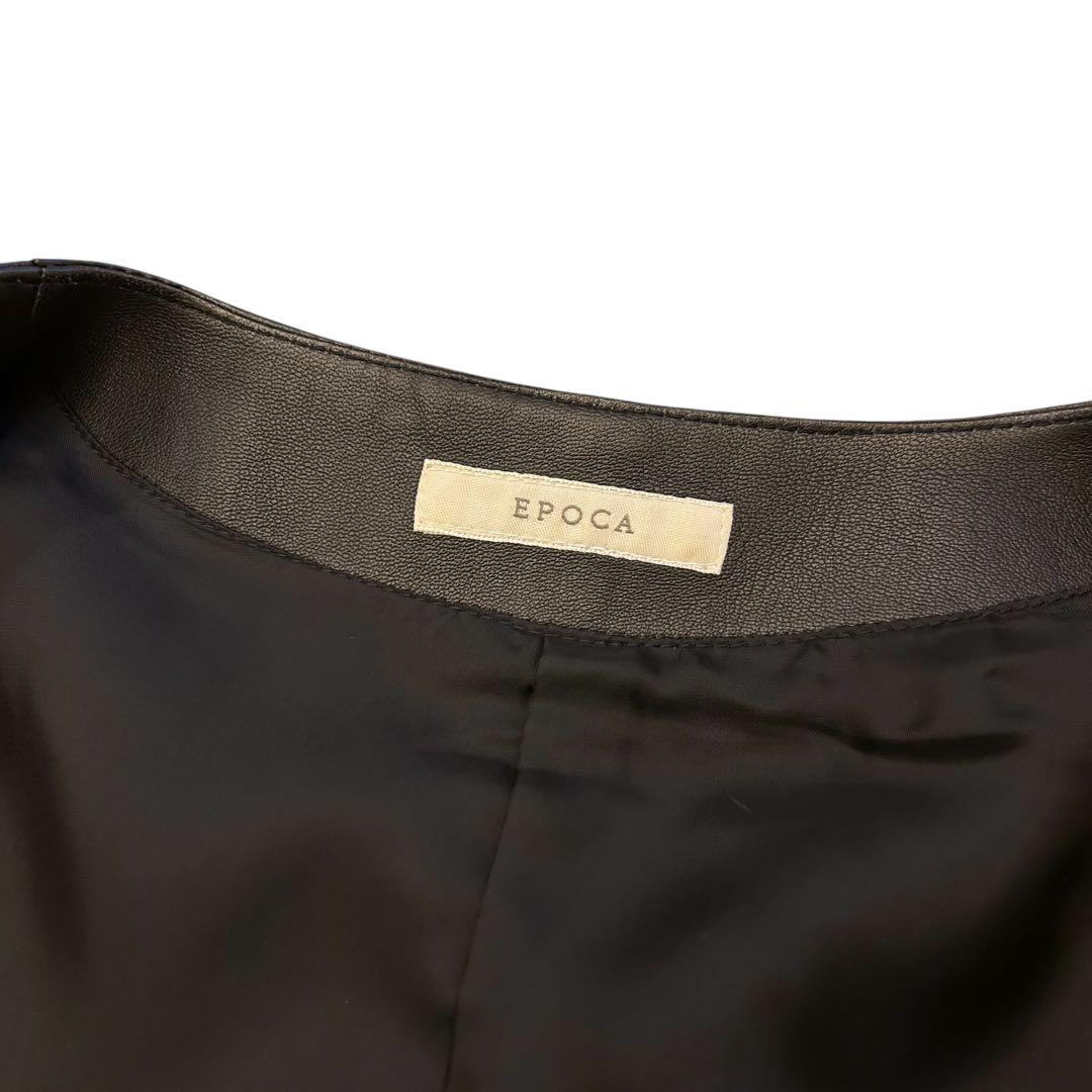 ★未使用★ EPOCA エポカ シングルレザージャケット ラムレザー ラムファー