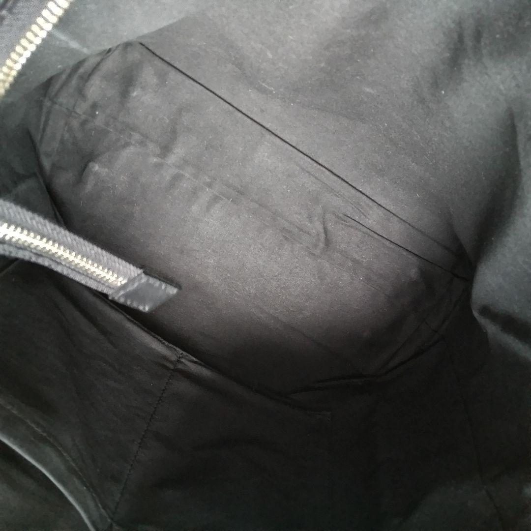 サマンサキングズ カモフラ 総柄 ロゴ 肩掛けレザー トートバッグ 黒