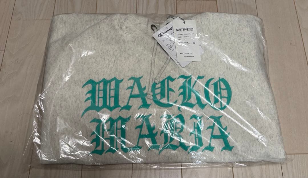 ワコマリア×チャンピオン　リバースウィーブフーディ　Lサイズ