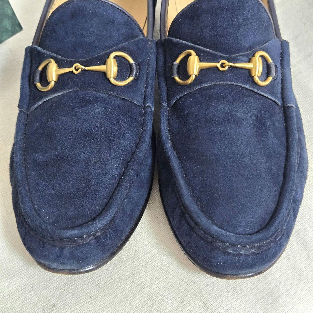 【状態良】GUCCI ホースビットスエードローファー　グッチローファー