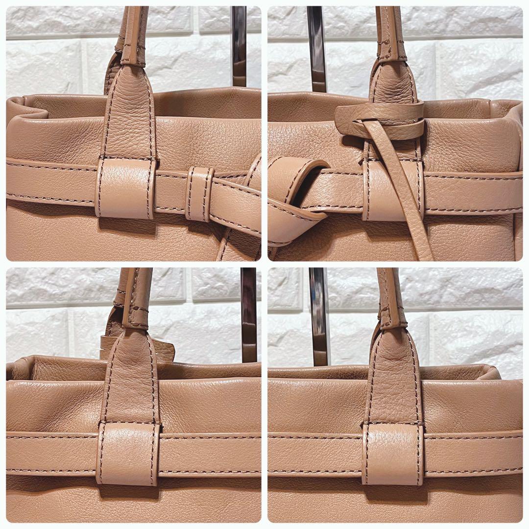 【限定色 美品】土屋鞄 レザー ハンドバッグ ミニトート キャメルベージュ