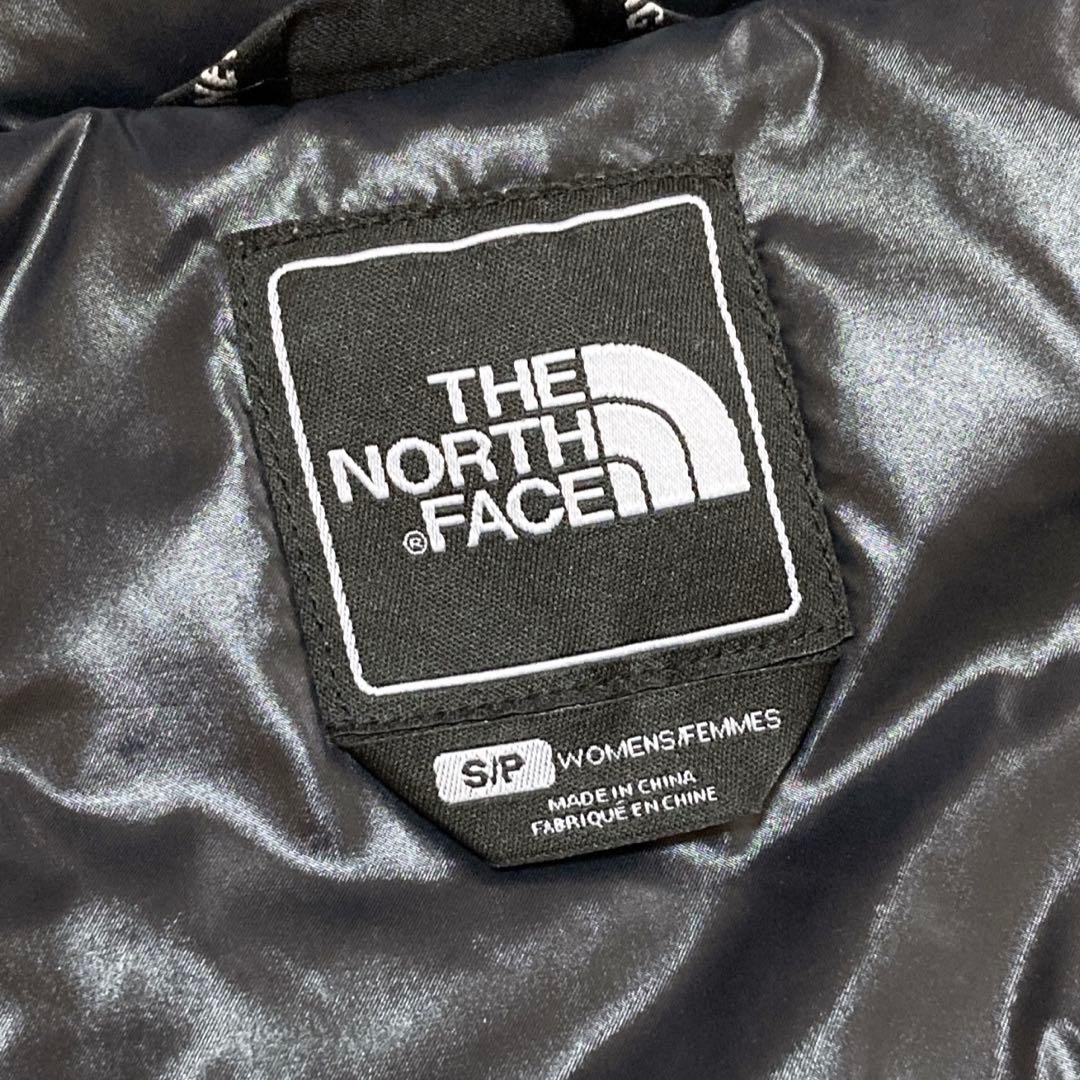 THE NORTH FACE ダウンジャケット 刺繍ロゴ ブラック S 0786