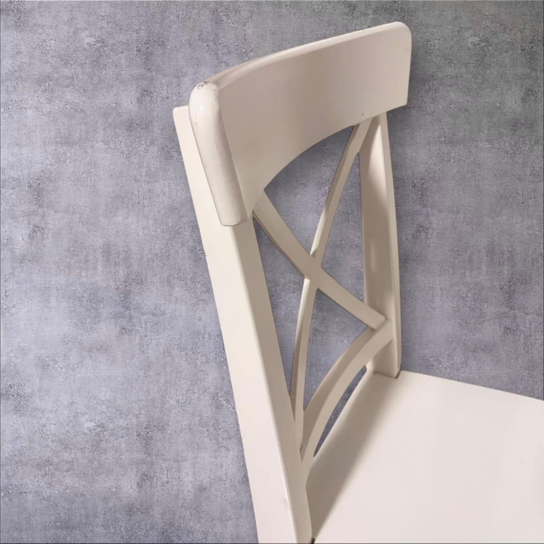 2客セット　IKEA INGOLF イケア　椅子 白 ホワイト　ダイニングチェア