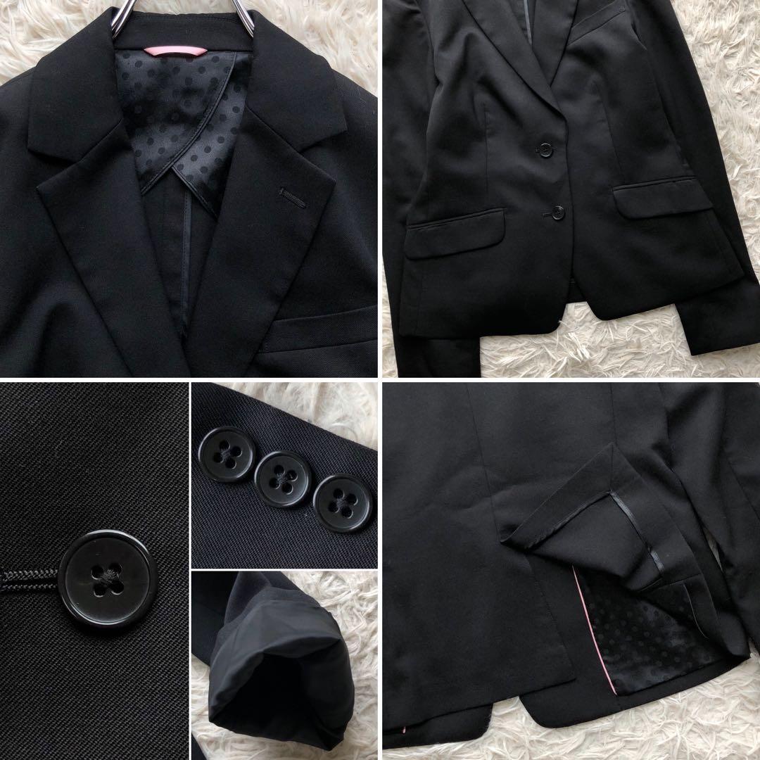 【近年 極美品 ３点セット 】エヌラインプレシャス　スーツ　黒　L ストレッチ