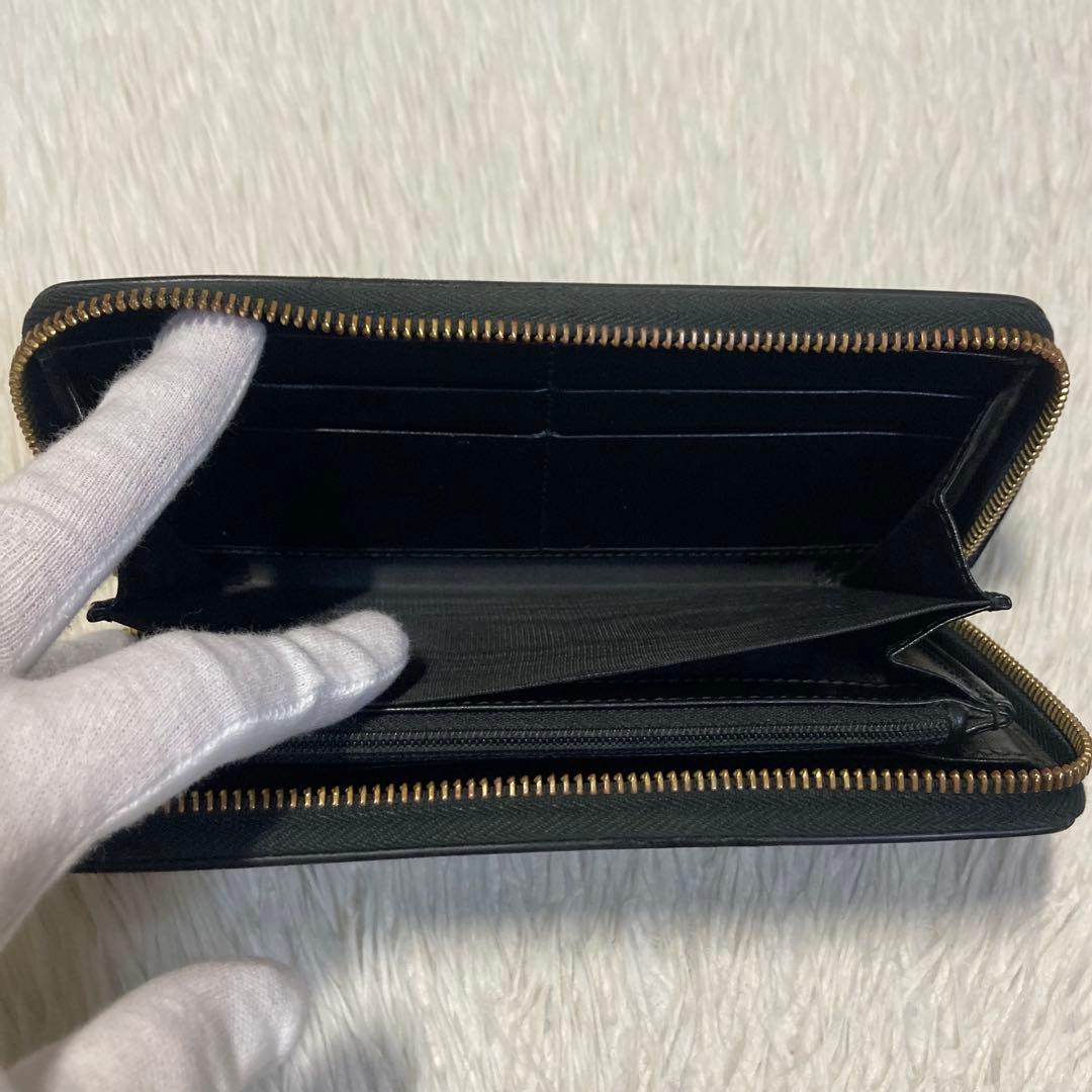 週末ラストセール　美品　GUCCI ロングウォレット　ラウンドファスナー　黒