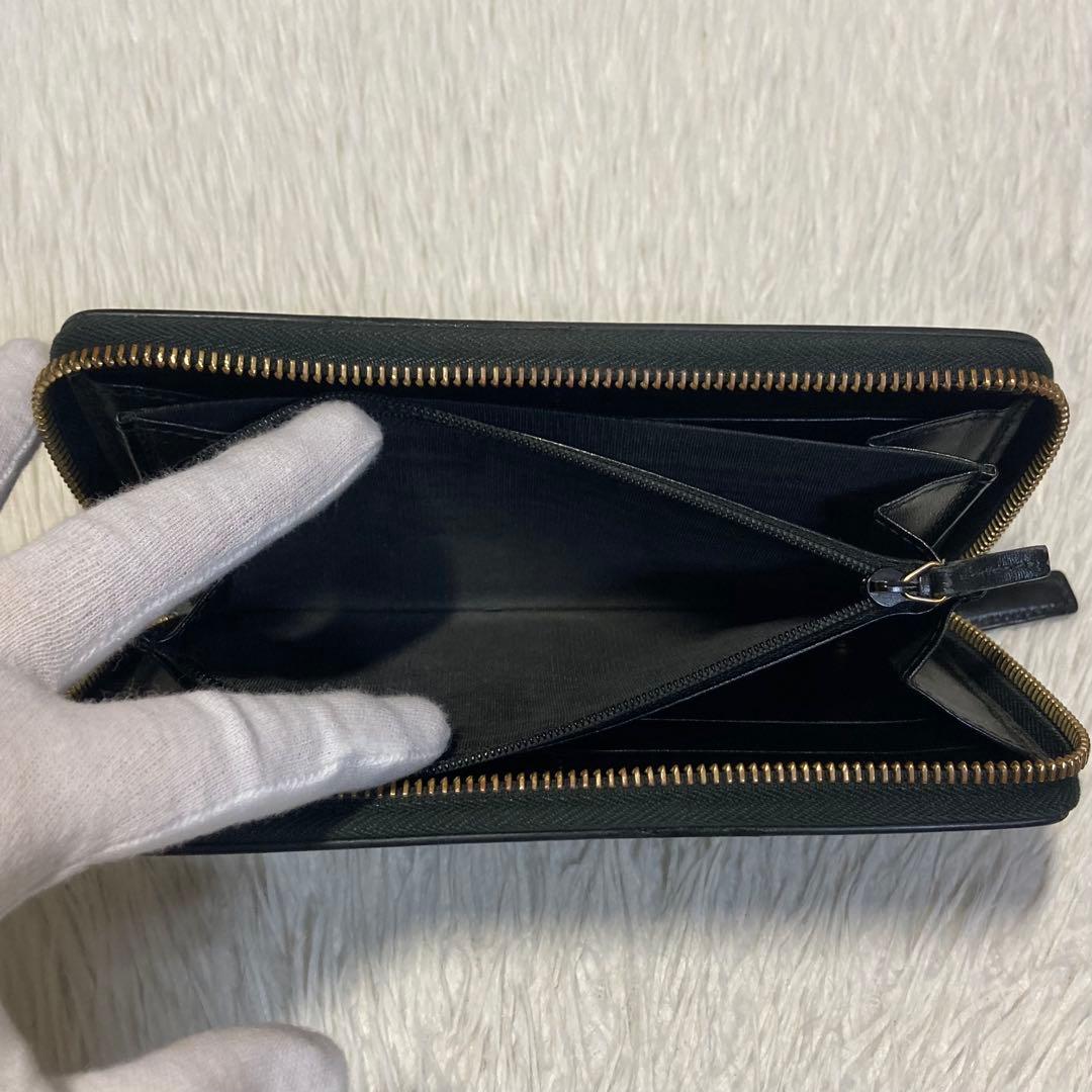 週末ラストセール　美品　GUCCI ロングウォレット　ラウンドファスナー　黒