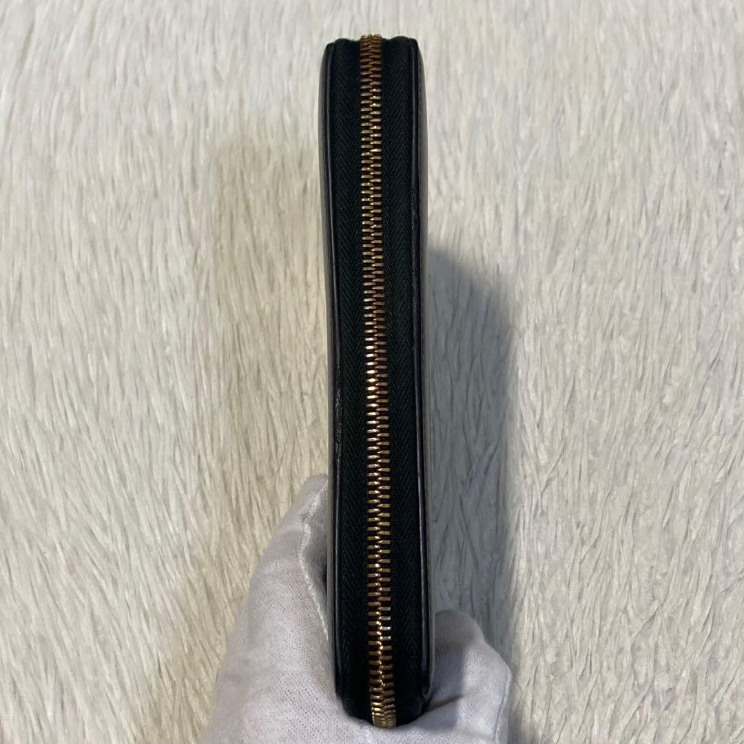 週末ラストセール　美品　GUCCI ロングウォレット　ラウンドファスナー　黒