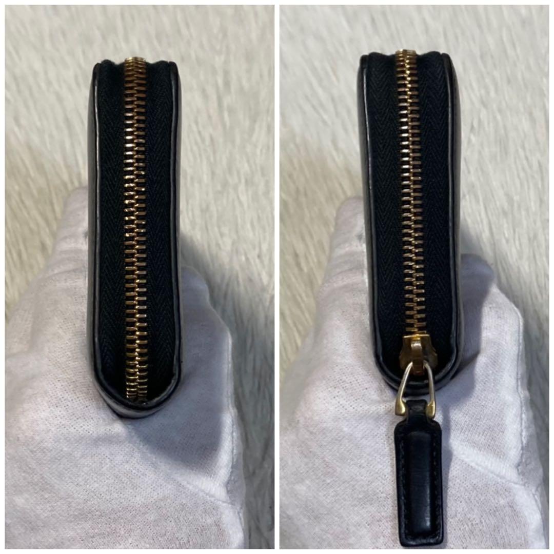 週末ラストセール　美品　GUCCI ロングウォレット　ラウンドファスナー　黒