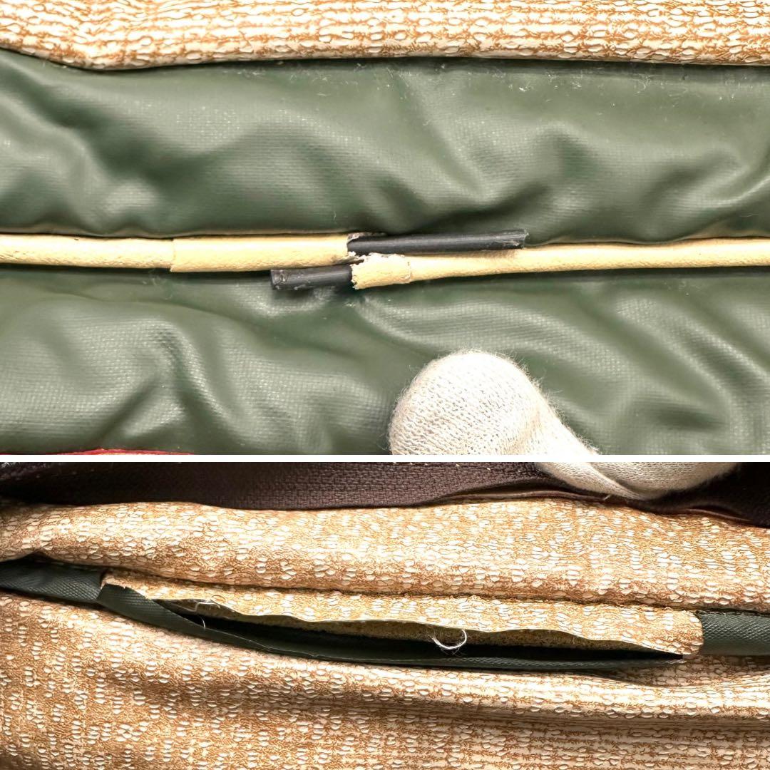 ハンティングワールド　メッセンジャーバッグ　デカロゴ金具　A4可　大容量　カーキ