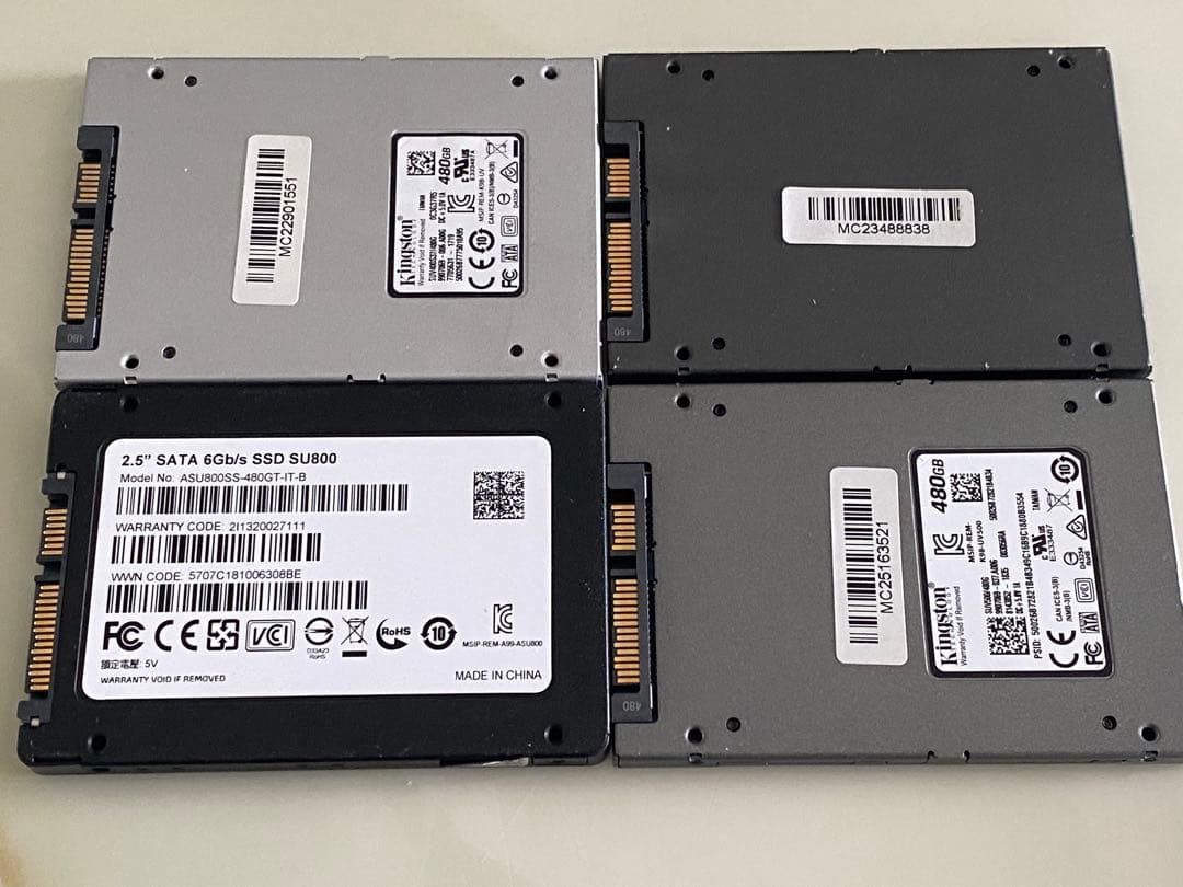 2.5インチSSD 480GB 4枚セット