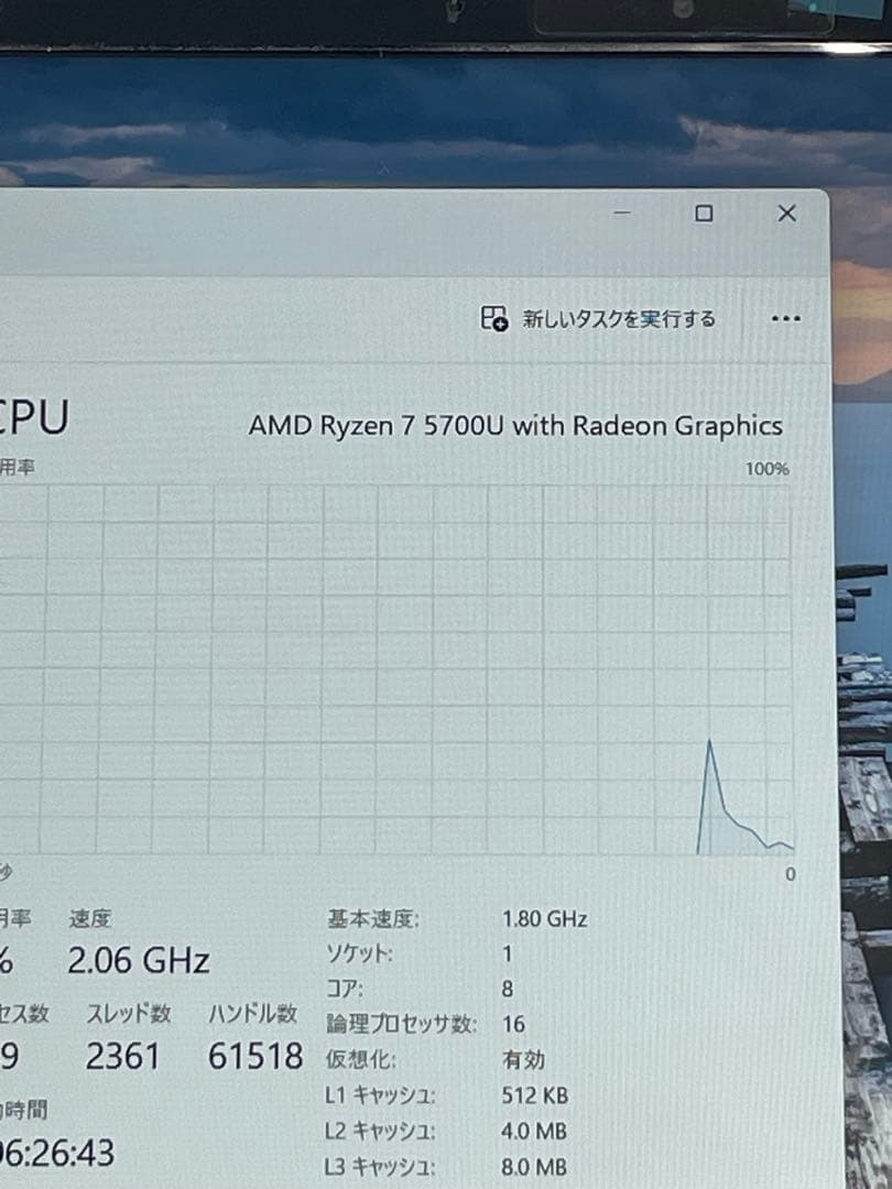 Windowsノート本体 lifebook AH50 F1 Ryzen7-5700U 8GB 256GB