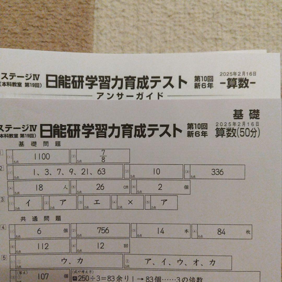 【最新版】2025年度日能研6年　前期　学習力育成テスト　全17回分