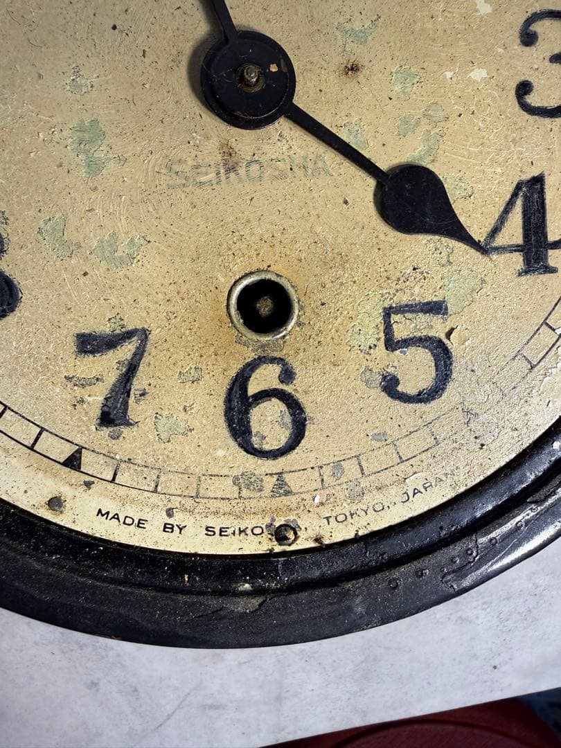 精工舎 船舶時計 ゼンマイ式 動作品 真鍮ムーブメント 鋳鉄ケース 昭和初期