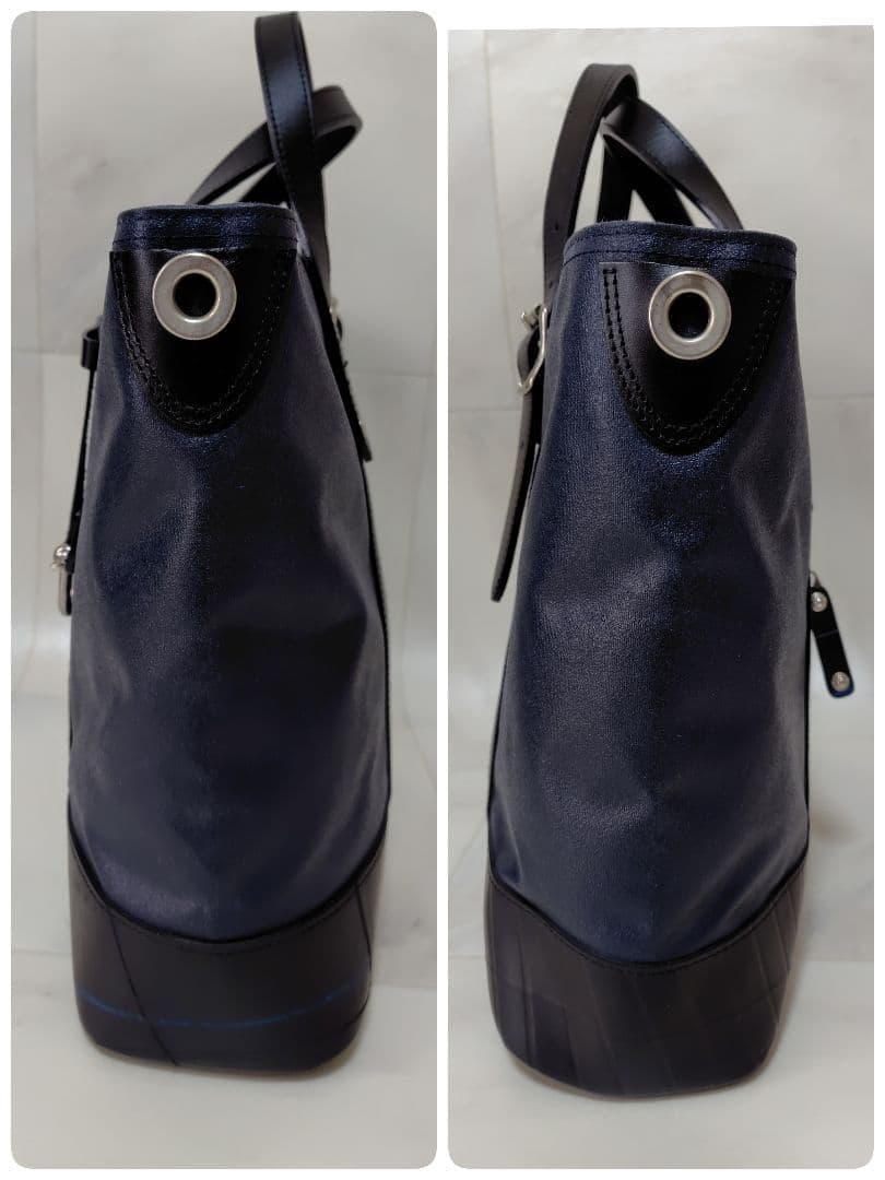 【極美品】森野帆布 SEAL コラボ トートバッグ 2way ネイビー
