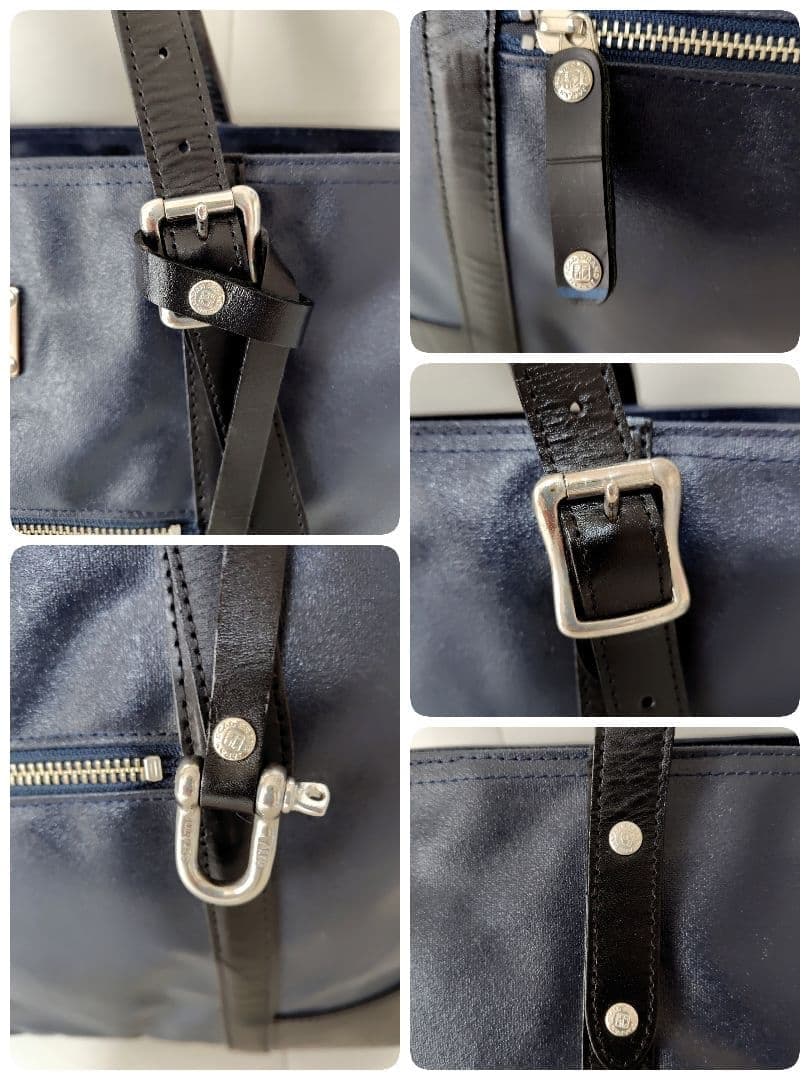 【極美品】森野帆布 SEAL コラボ トートバッグ 2way ネイビー