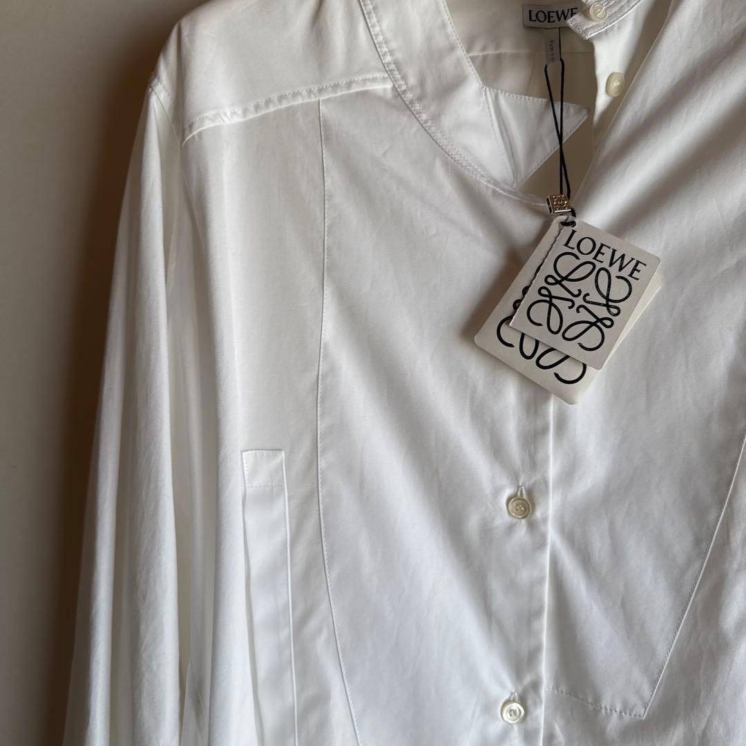 タグ付未使用 ロエベLOEWE ロングアシンメトリーデザインシャツ ユニセックス