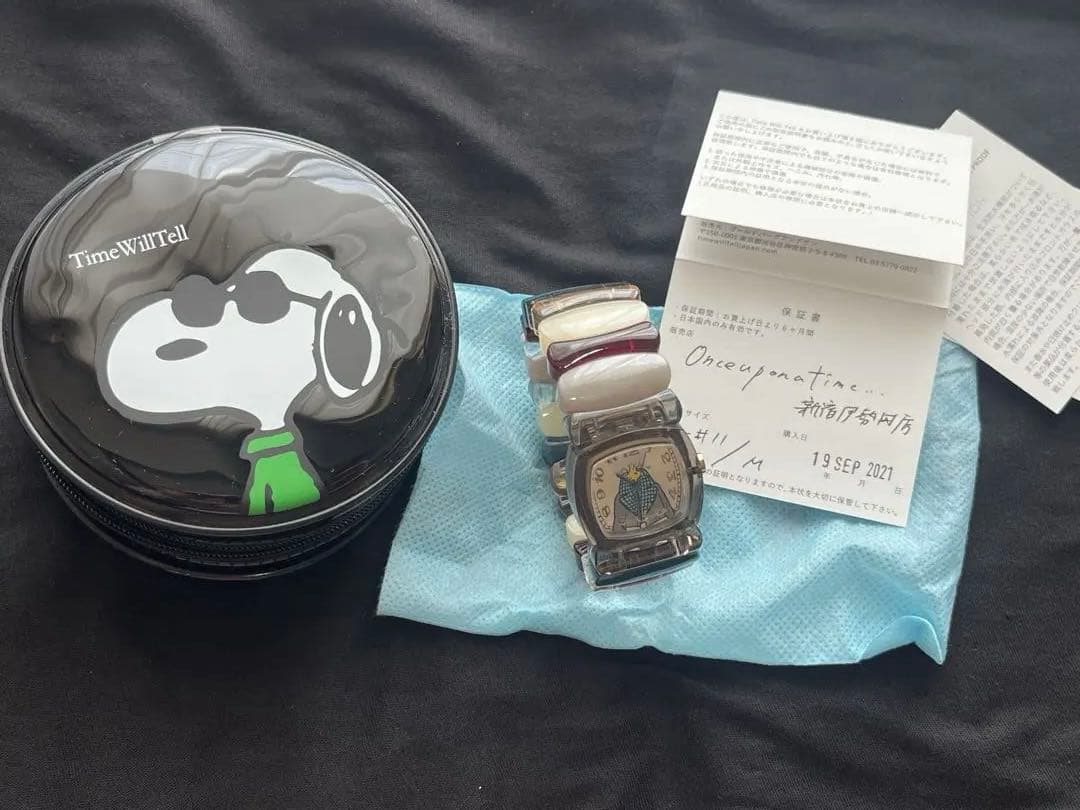 Time Will Tell(タイムウィルテル) ウッドストック時計 ケース付き