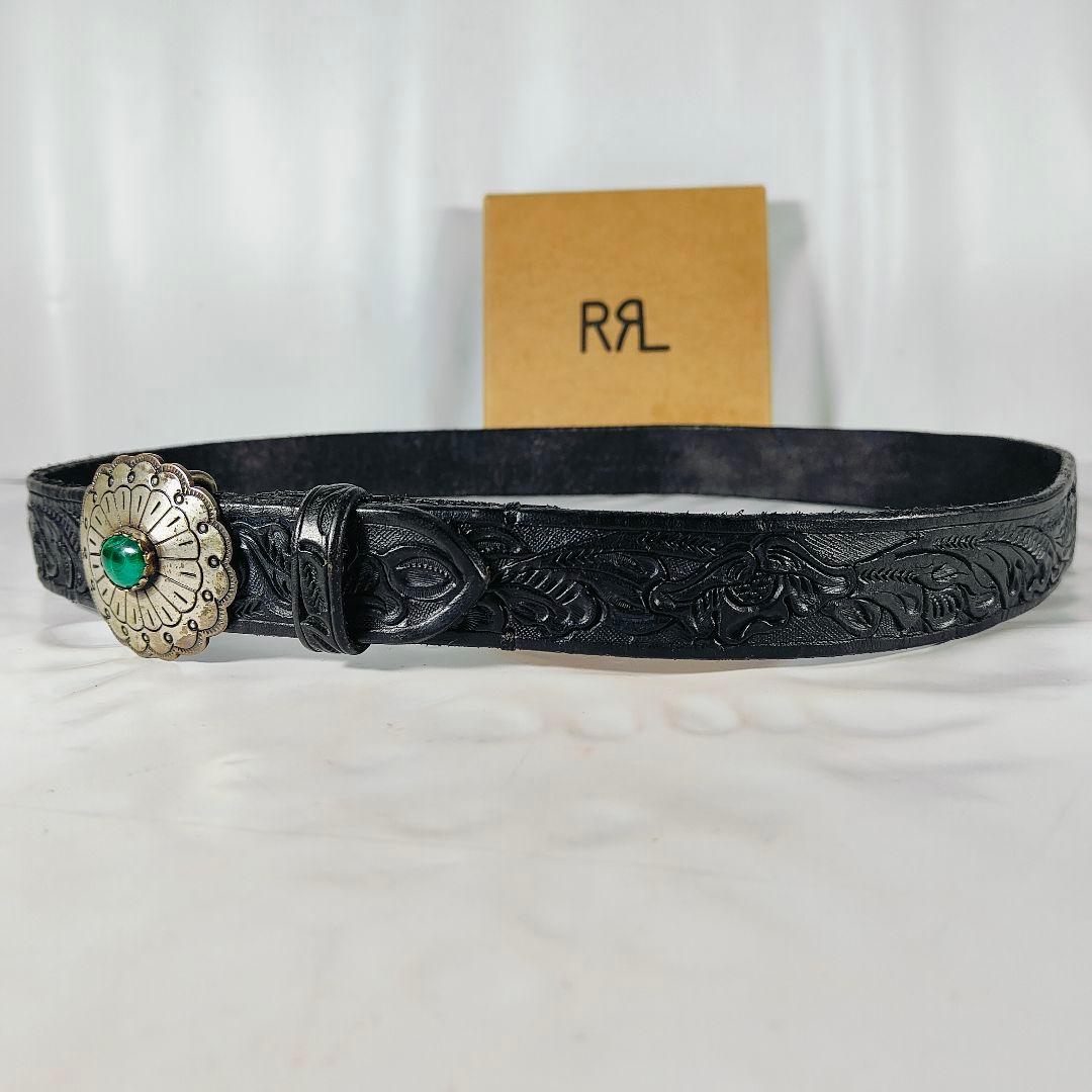 【極上ヴィンテージ品】PRL ラルフローレン　高級ターコイズコンチョドレスベルト