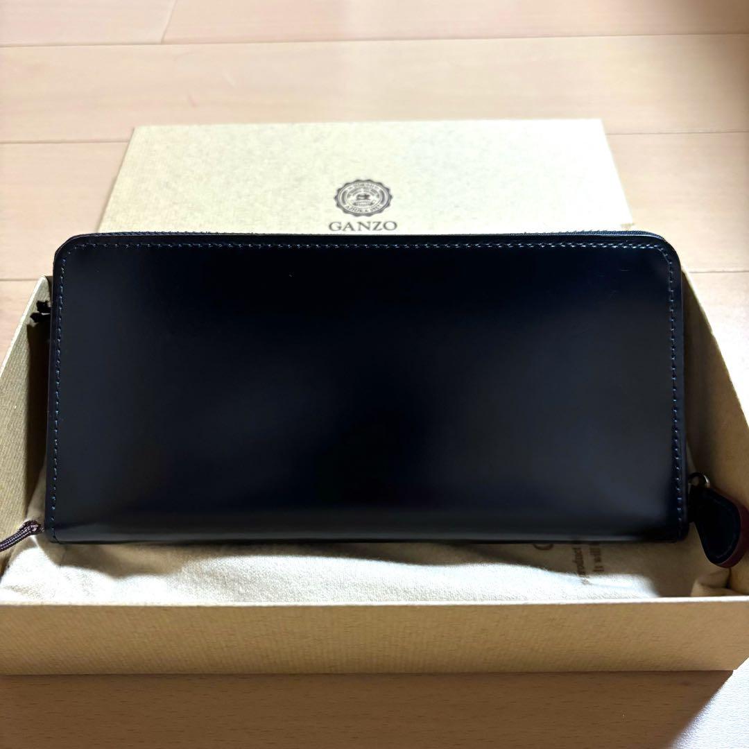 超激レア　ガンゾ　ganzo コードバン　長財布　ラウンドジップ　黒　完売品
