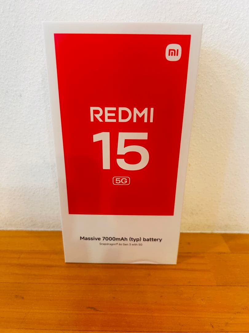 未使用 REDMI 15 5G スマホ ミッドナイトブラック　4GB/128GB