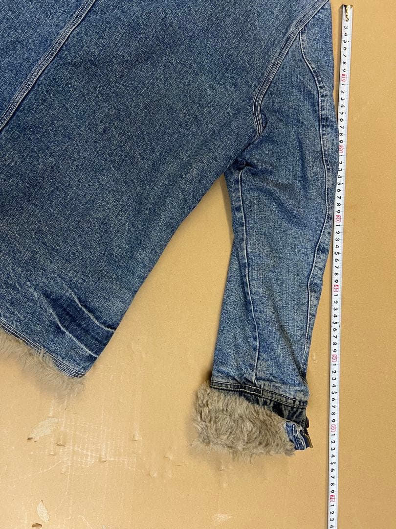 AVIREXアビレックス　Gジャンデニムジャケット　襟袖ボア付き　ヒジテツ様