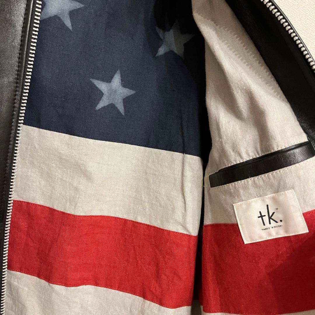 Schott tk.TAKEO KIKUCHI レザージャケットブラック L