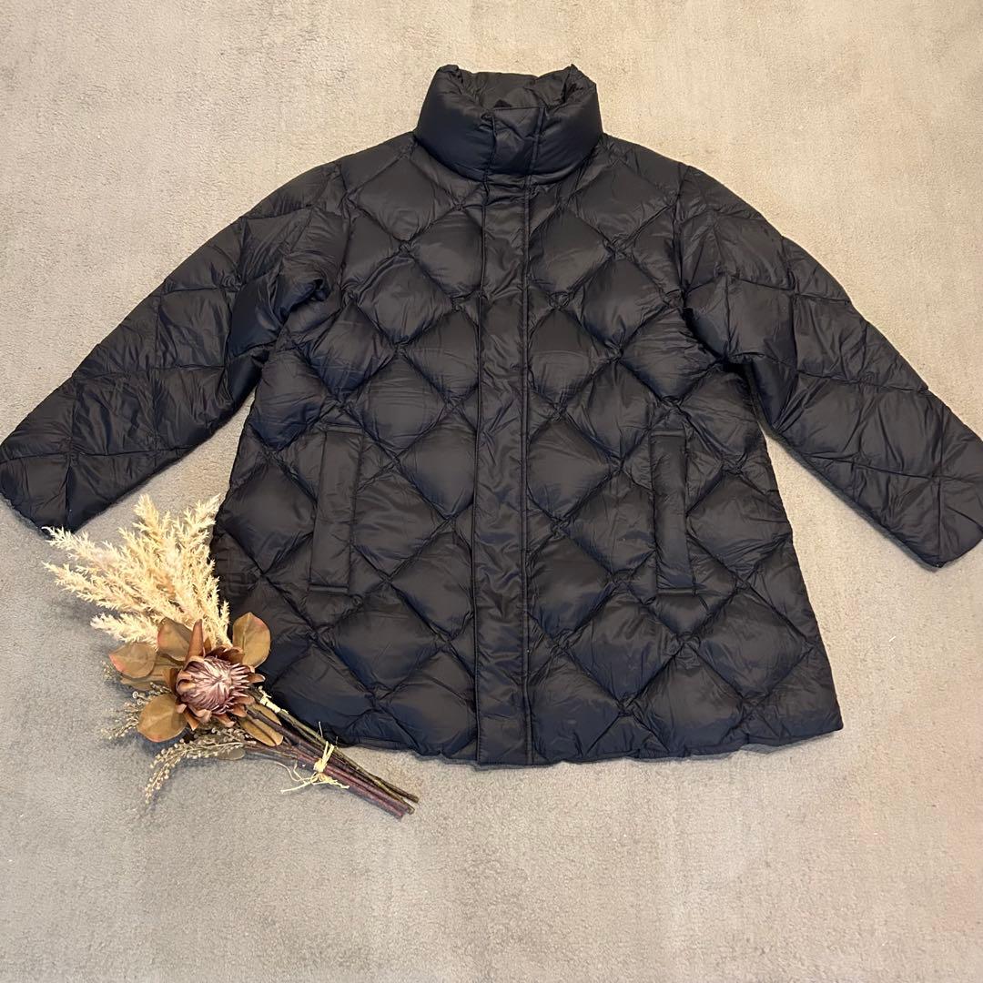 【美品】TAION NOLLEY'S別注 ダイヤキルトスタンドミドルダウン　黒