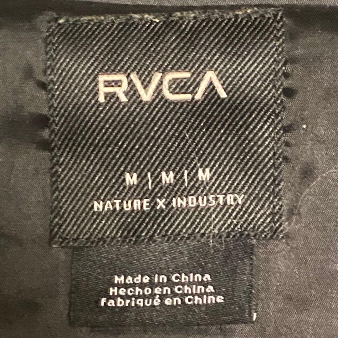 ルーカ RVCA フェイクファージャケット ブラック ロゴ ビッグシルエット