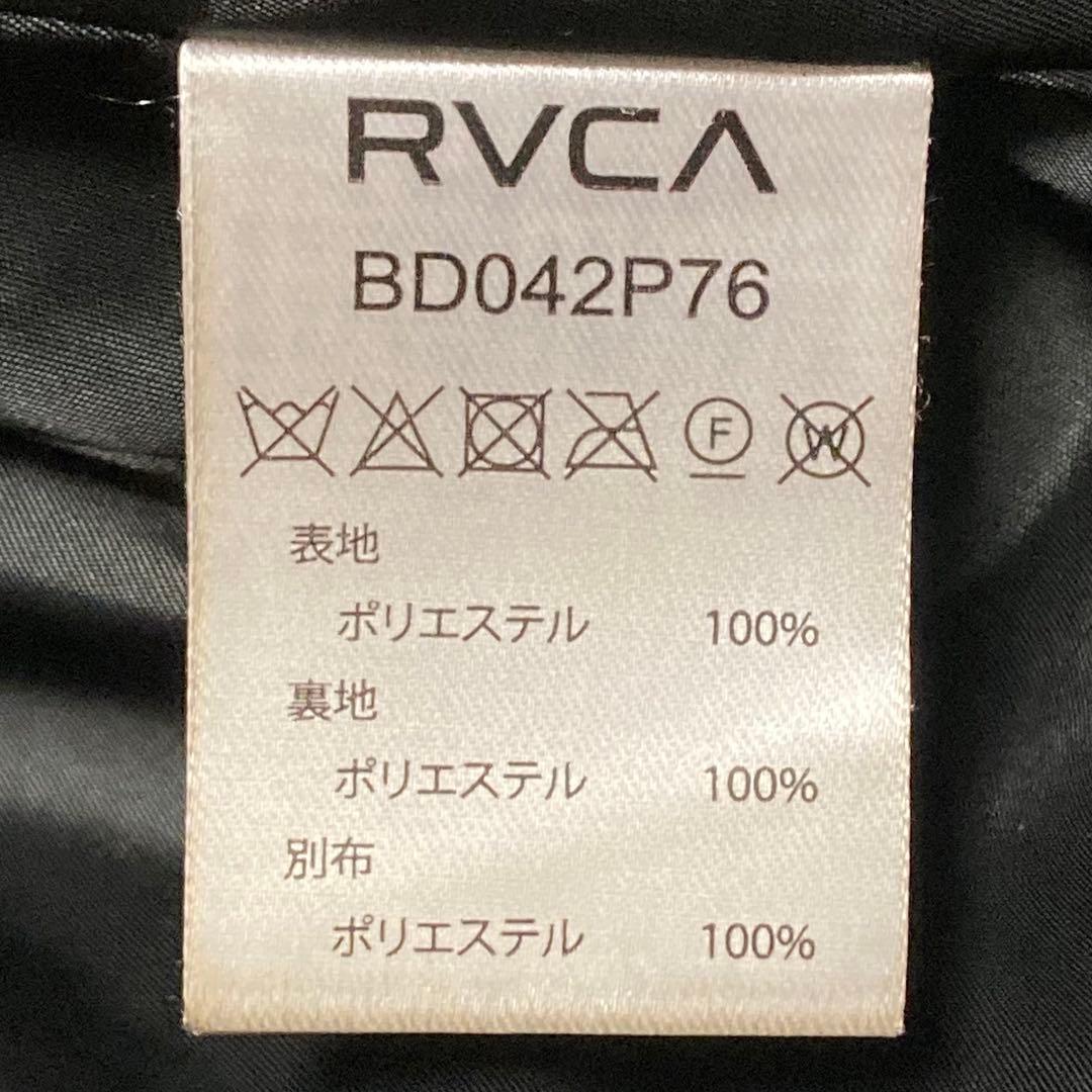 ルーカ RVCA フェイクファージャケット ブラック ロゴ ビッグシルエット
